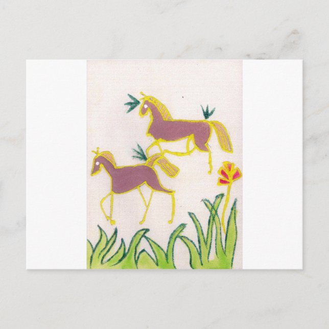 Create Your Own Unicorn Flora Power Cute Aesthetic Postcard (Front)