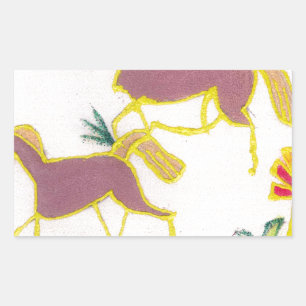 Create Your Own Unicorn Flora Power Cute Aesthetic Rectangular Sticker