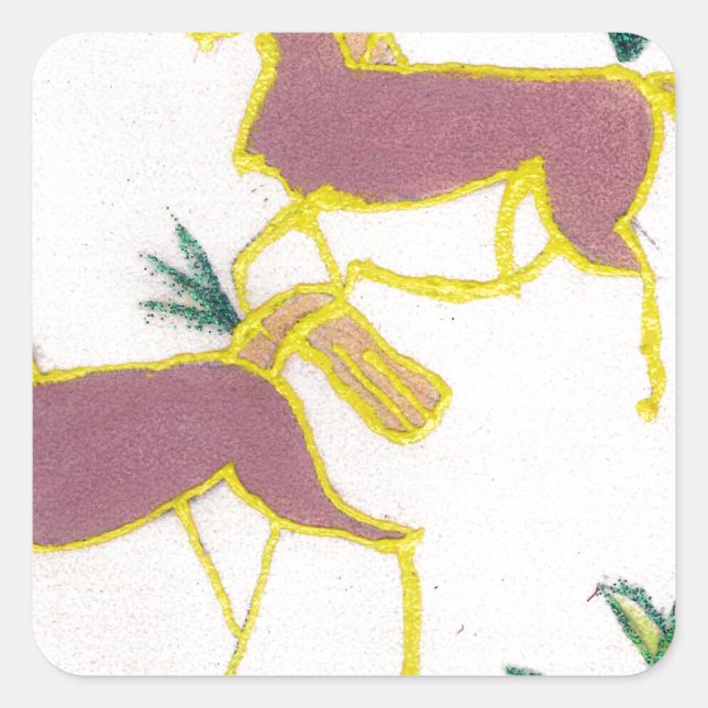 Create Your Own Unicorn Flora Power Cute Aesthetic Square Sticker (Front)