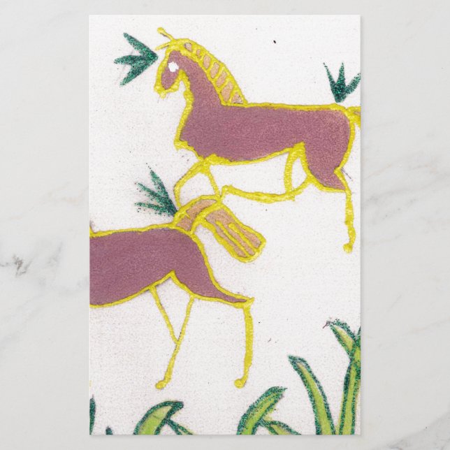 Create Your Own Unicorn Flora Power Cute Aesthetic Stationery (Front)