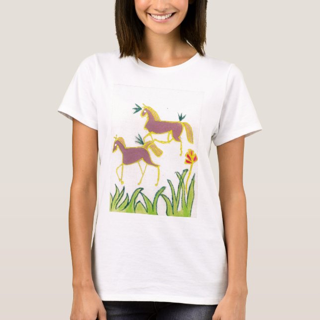 Create Your Own Unicorn Flora Power Cute Aesthetic T-Shirt (Front)