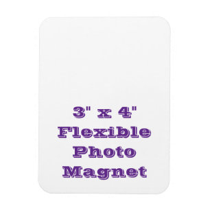 Create your own unique 3" x 4" Flexible Photo Magnet
