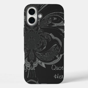 Create Your Own Unique Jet Black Motif Ideas iPhone 16 Plus Case