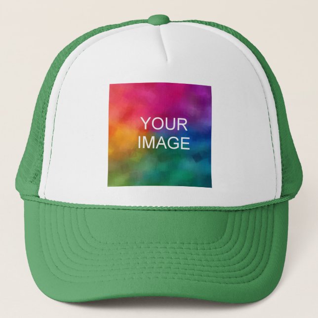 Create Your Own Upload Image Logo Custom Elegant Trucker Hat (Front)