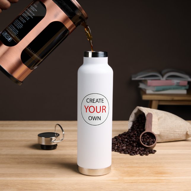 Create Your Own - Vacuum Insulated / Custom Water Bottle (Coffee)