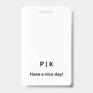 Create Your Own Vertical Plastic Badge ID Badge