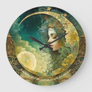 Create Your Own Victoiran Steampunk Moon Child Large Clock