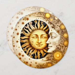 Create Your Own Victoiran Steampunk Sun & Moon Invitation