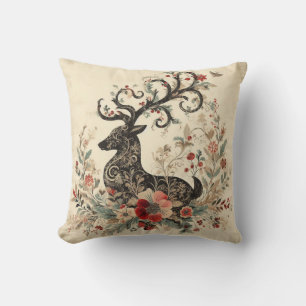 Create Your Own Victorian Christmas Reindeer Cushion
