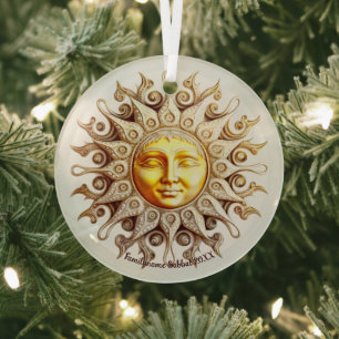 Create Your Own Victorian Steampunk Golden Sun Glass Tree Decoration