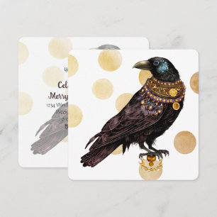 Create Your Own Victorian Steampunk Raven Invitation