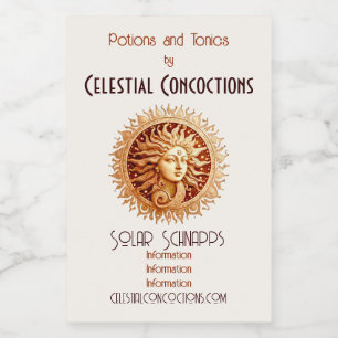 Create Your Own Victorian Sun Goddess Wine Label