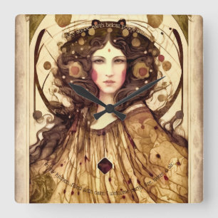 Create Your Own Victorian Witch Square Wall Clock