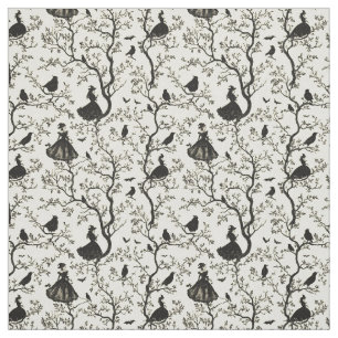 Create Your Own Victorian Witches Ivory Toile Fabric