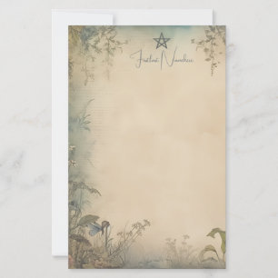 Create Your Own Vintage Butterfly Garden Floral Stationery