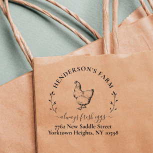Create Your Own Vintage Farm Address Egg Carton Self-inking Stamp