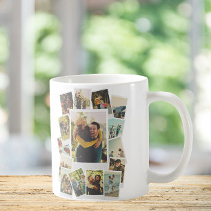 Create Your Own Vintage Instant Film Photo Collage Coffee Mug