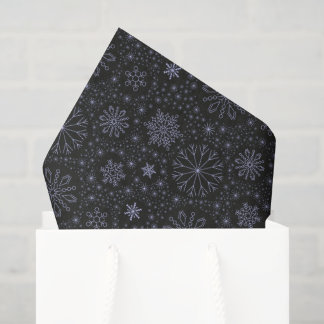 Create Your Own Vintage Minimalist Snowflakes Tissue Paper