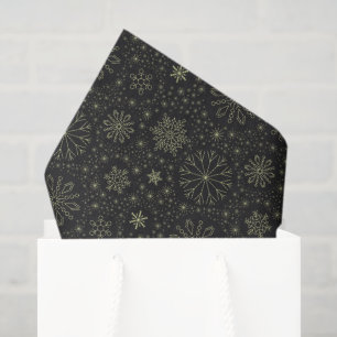 Create Your Own Vintage Minimalist Snowflakes Tissue Paper