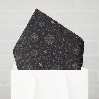 Create Your Own Vintage Minimalist Snowflakes Tissue Paper