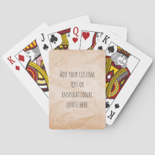 Create Your Own Vintage Paper Motivational Quote Playing Cards