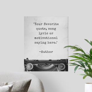 Create Your Own Vintage Typewriter Quote Poster