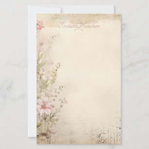 Create Your Own Vintage Wildflower Ephemera Stationery