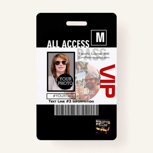 Create Your Own VIP Pass 8 ways to Personalise it ID Badge (Front)
