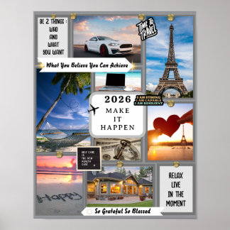 Create Your Own Vision Board Goal Manifesting 2026 Poster