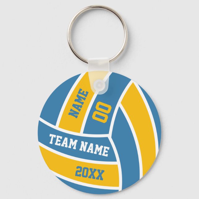Create Your Own Volleyball Player Team Name Key Ring (Front)