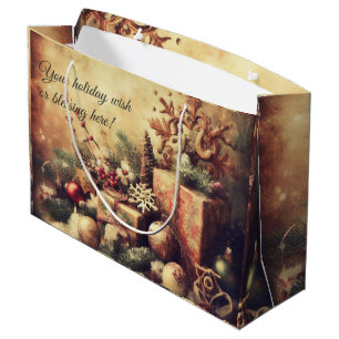 Create Your Own Warm Christmas Presents Large Gift Bag