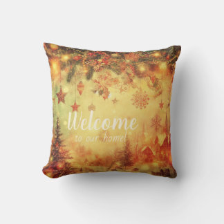 Create Your Own Warm Christmas Village Cushion