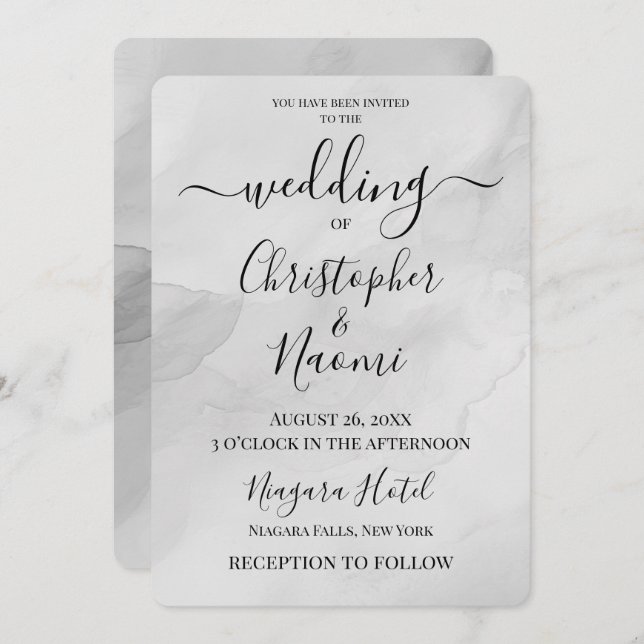 Create Your Own Watercolor Background Invitation (Front/Back)