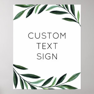 Create Your Own Watercolor Greenery Poster