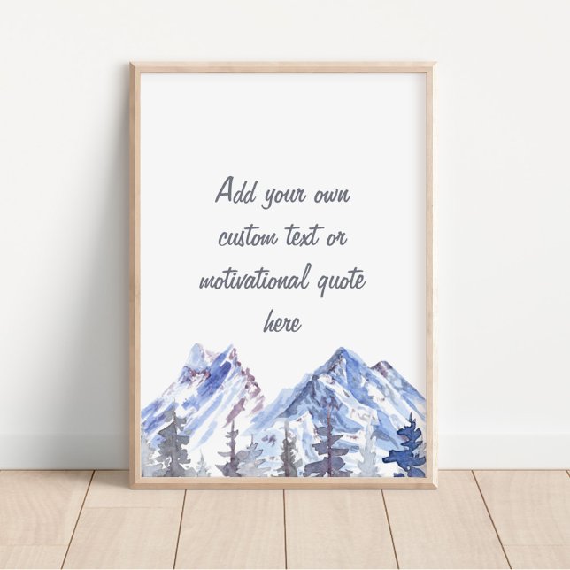 Create Your Own Watercolor Mountains and Trees  Poster (Creator Uploaded)