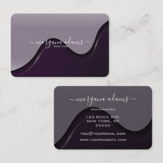 Create Your Own Wavy Purple Business Card