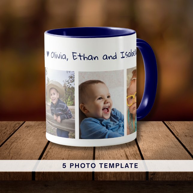 Create Your Own We Love You Pop 5 Photo Blue Mug (Creator Uploaded)
