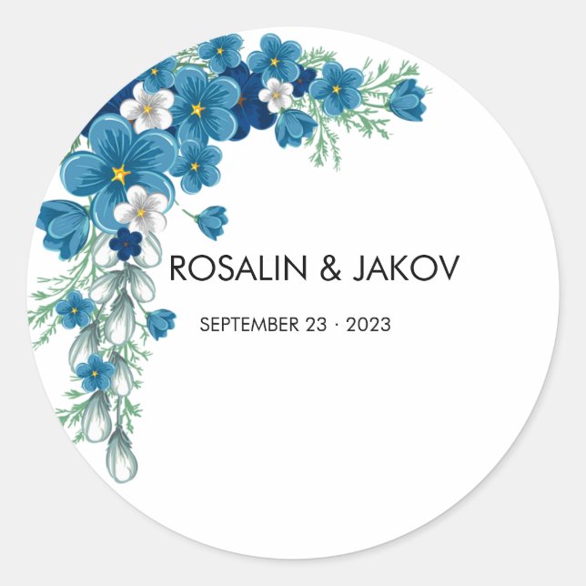 Create Your Own wedding  Classic Round Sticker (Front)