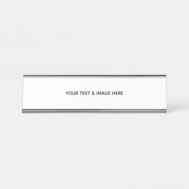 Create Your Own wedding custom Flat Note Card Desk Name Plate (Front)