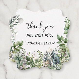 Create Your Own wedding eucalyptus Favour Tags