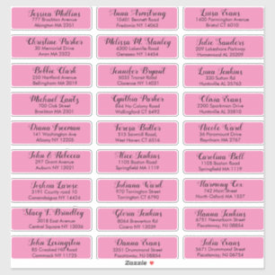 Create Your Own Wedding Guest Address Black Pink