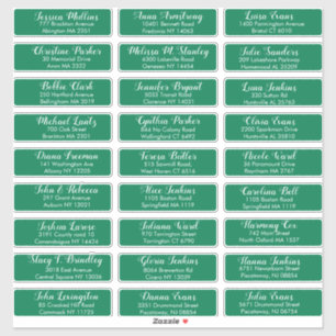 Create Your Own Wedding Guest Address Green