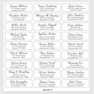 Create Your Own Wedding Guest Address Sticker