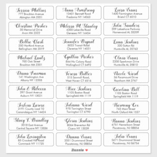 Create Your Own Wedding Guest Address Sticker
