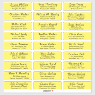 Create Your Own Wedding Guest Address Yellow