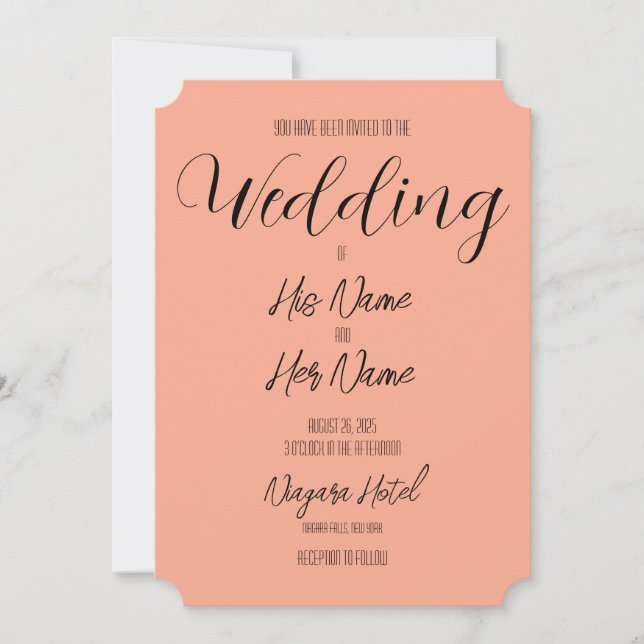 Create Your Own Wedding Invitation (Front)