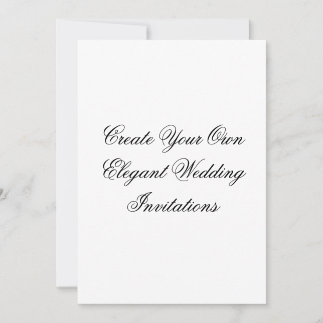Create Your Own Wedding Invitations (Front)