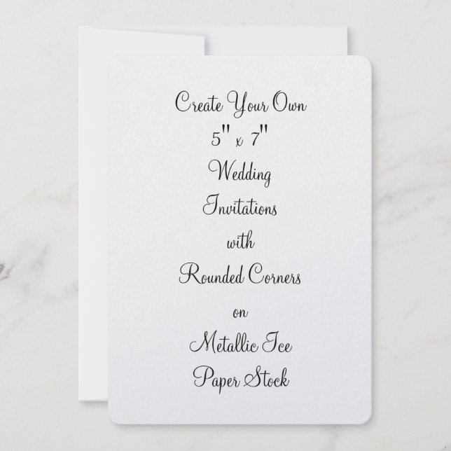 Create Your Own Wedding Invitations 5" x 7" (Front)