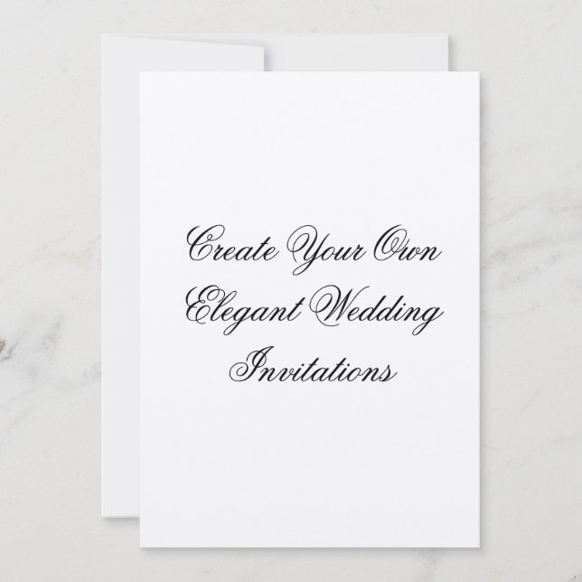 Create Your Own Wedding Invitations 5 x 7 inch (Front)
