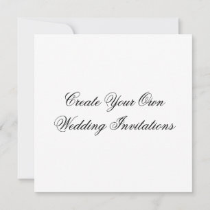 Create Your Own Wedding Invitations Square Shape
